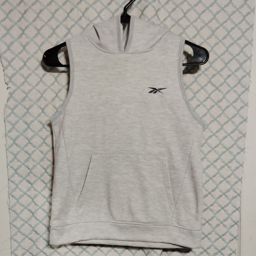 Reebok Light Gray Sleeveless Hoodie
